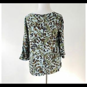 J Jill Fall Leaf leave Juniper Gold Brown Top S 4